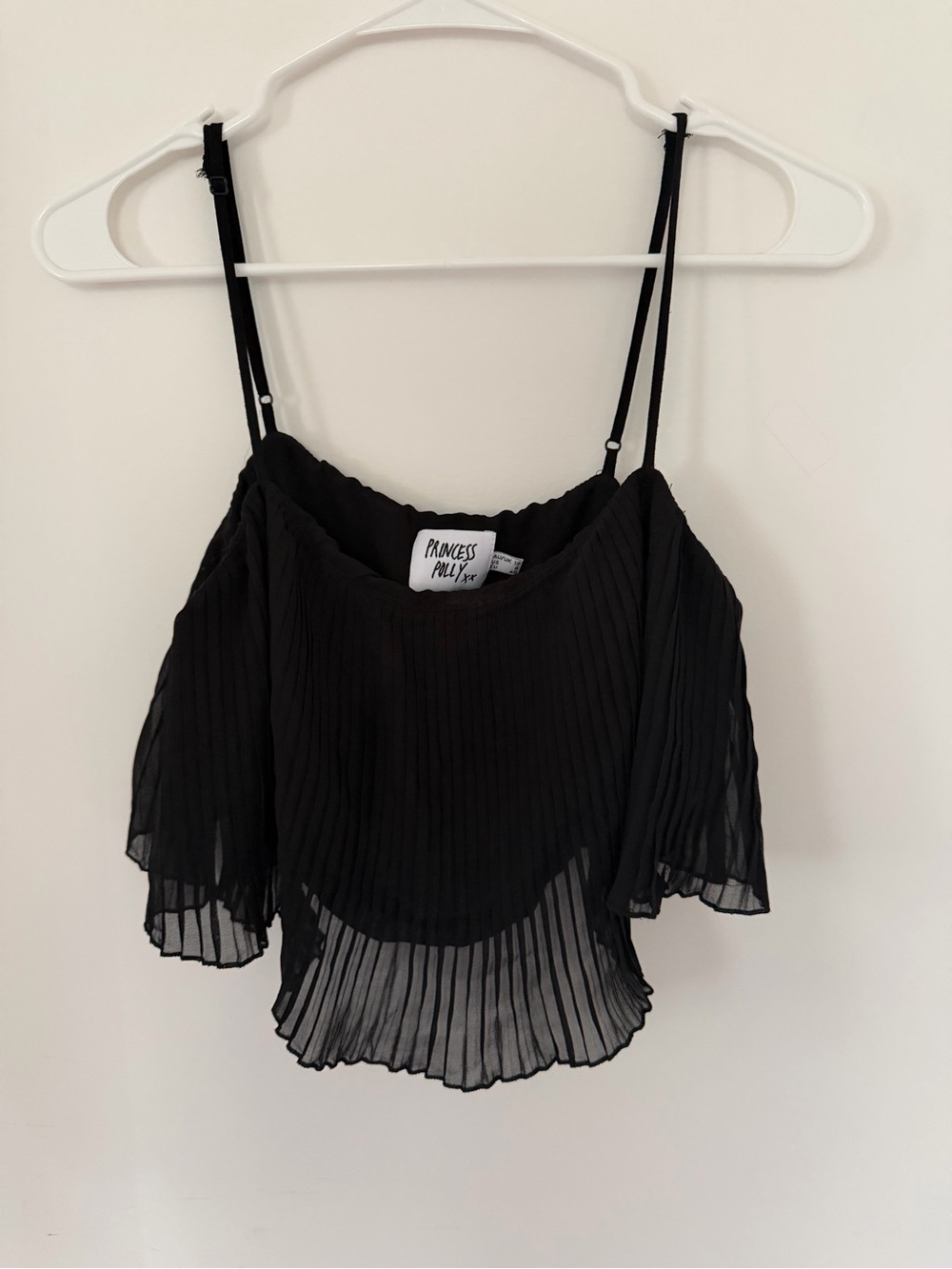 Princess Polly Black Crop Tank Top